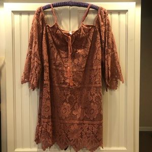Xhilaration boho dark coral dress size medium